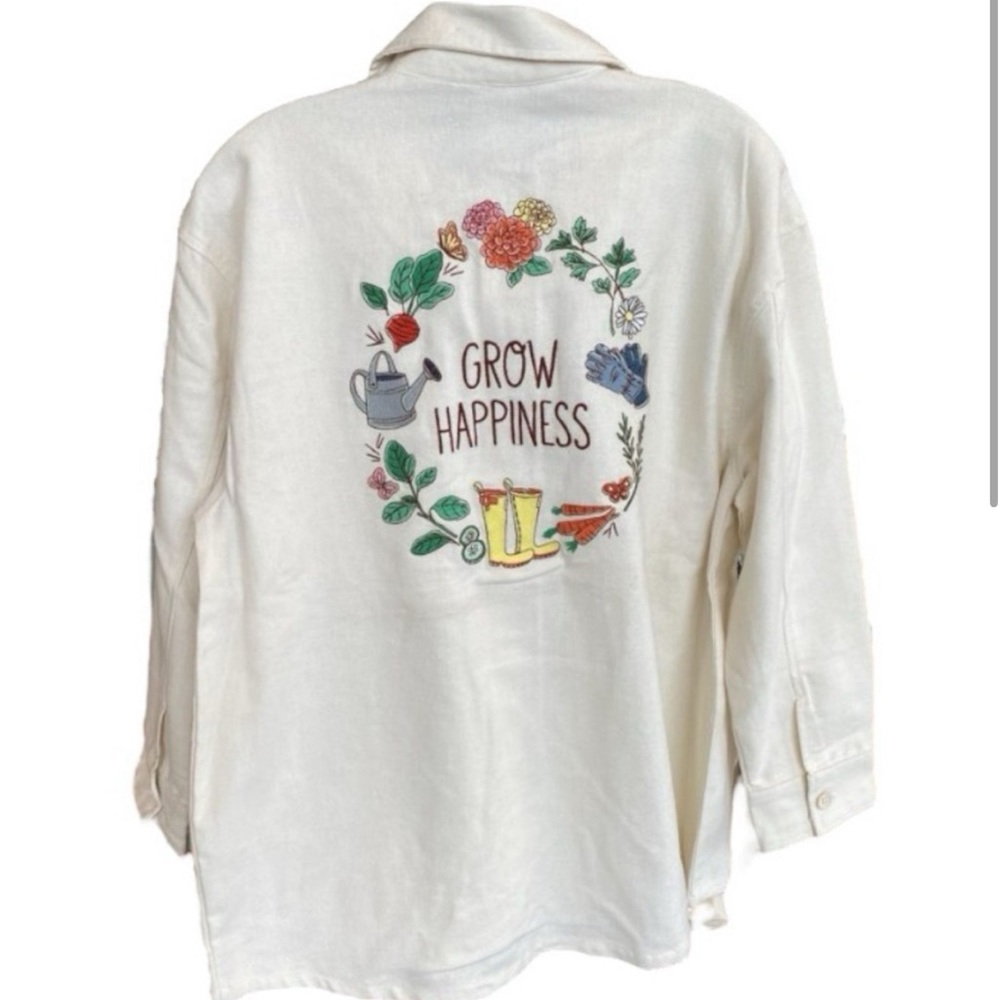 Disney Epcot Flower & Garden Festival Button Down Oversized Shirt Jacket XL NWT